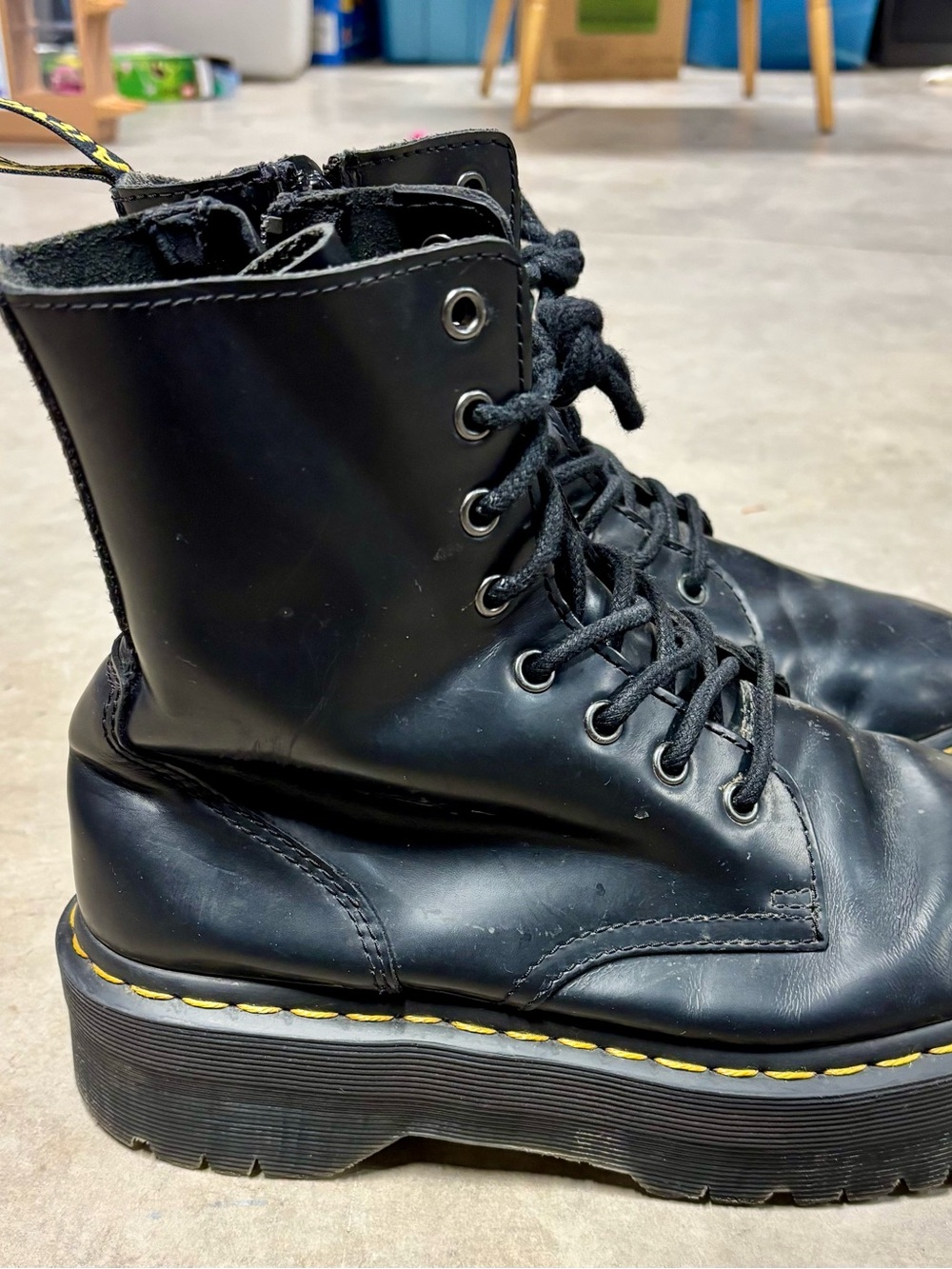Dr. Marten’s Jadon Smooth Leather Platform Combat Boots - Picture 7 of 15